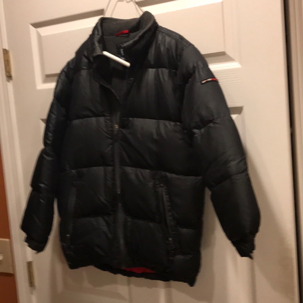 Black down kids coat